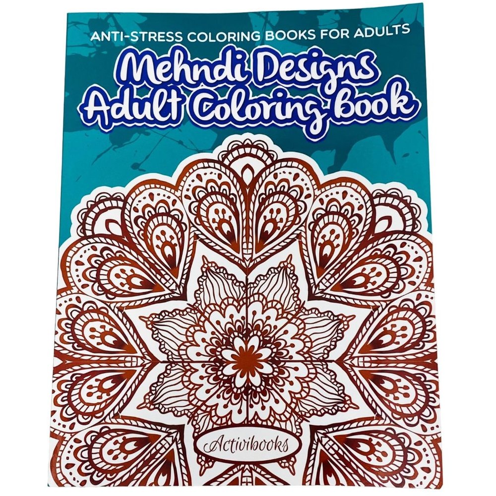 Mehndi Designs Adult Coloring Book - New